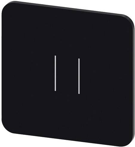 Siemens Bezeichnungsschild quadratisch 3SU1900-0AF16-0QC0 Schwarz Weiß B x H: 22 x 22 mm 10 Stück - Bild 1