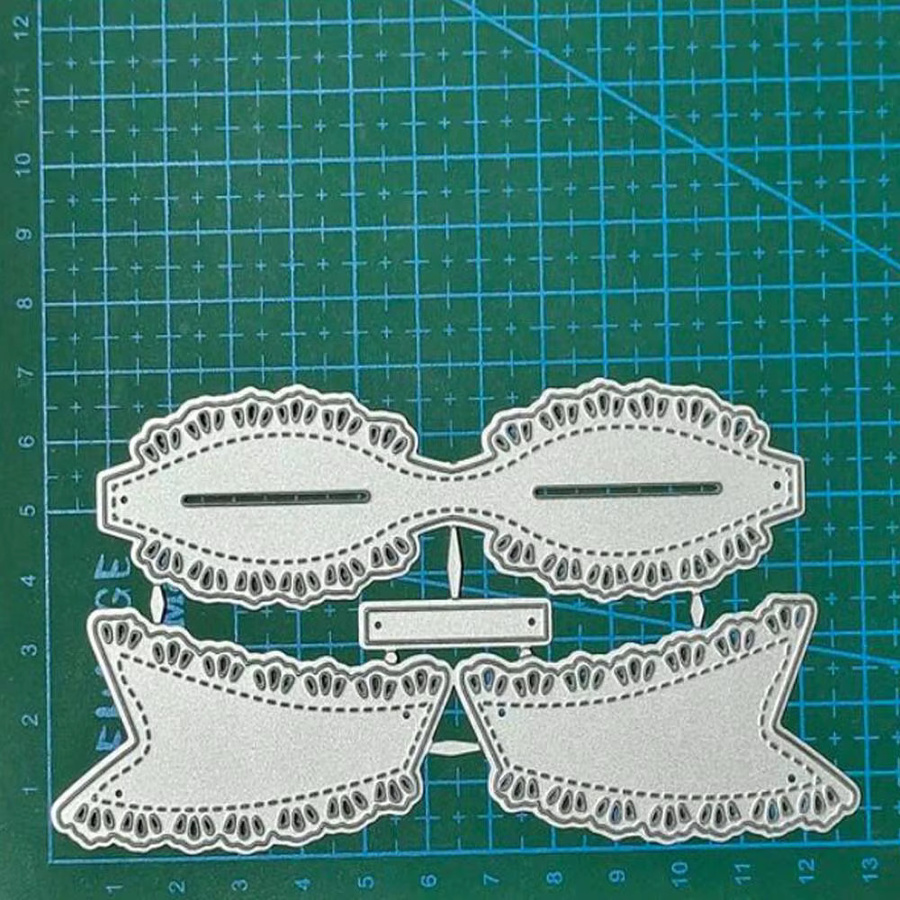Metall Stanzform Fliege in Silber für DIY Scrapbooking und Fotoalbum Prägung - Bild 2