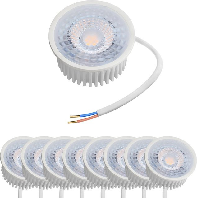 Oktaplex LED Modul Nizza 9er Set, GU10, dimmbar, Warmweiß 2700K, 4,9W, 370lm, 230V, Weiß - Bild 1