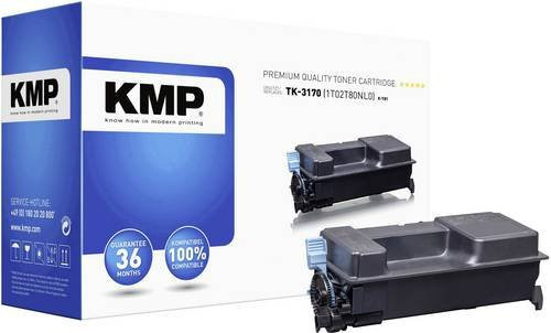 KMP Tonerpatrone kompatibel mit Kyocera TK-3170 in Schwarz mit einer Kapazität von 16000 Seiten - Bild 1