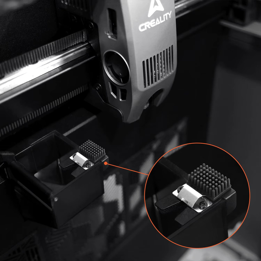 Creality K2 Plus Düsenwischer-Set mit 5-teiliger Silikonbürste in Schwarz - Bild 2