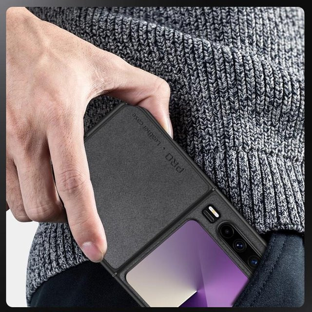 Huawei Pura X Handyhülle Sammleredition aus Leder in Graphitgrau - Bild 1