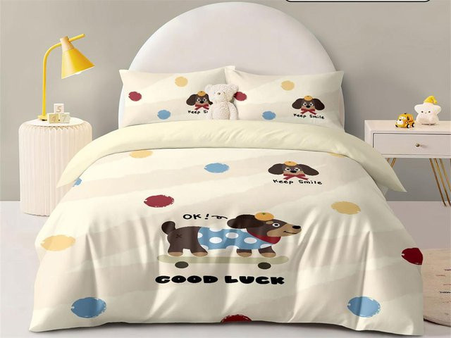 Flylo Bettwäsche-Set mit Dackel-Motiv für Kinder, 2-teilig, Weiß, B/H: 70 x 140 cm - Bild 1