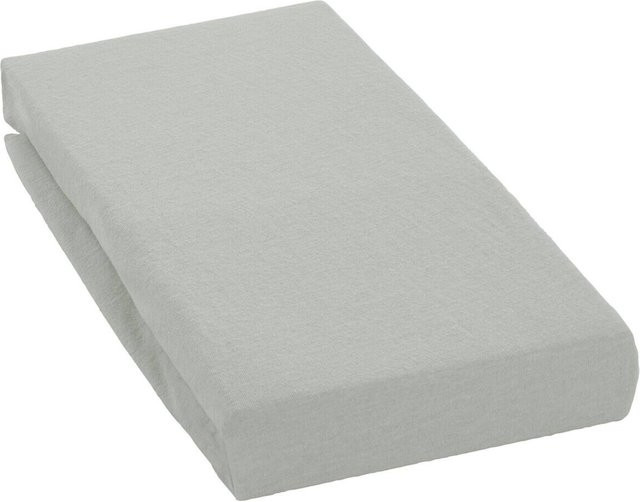 Spannbetttuch Jersey Sensation in Anthrazit und Grau, bügelfrei und atmungsaktiv, Oeko-Tex Standard 100 - Bild 1