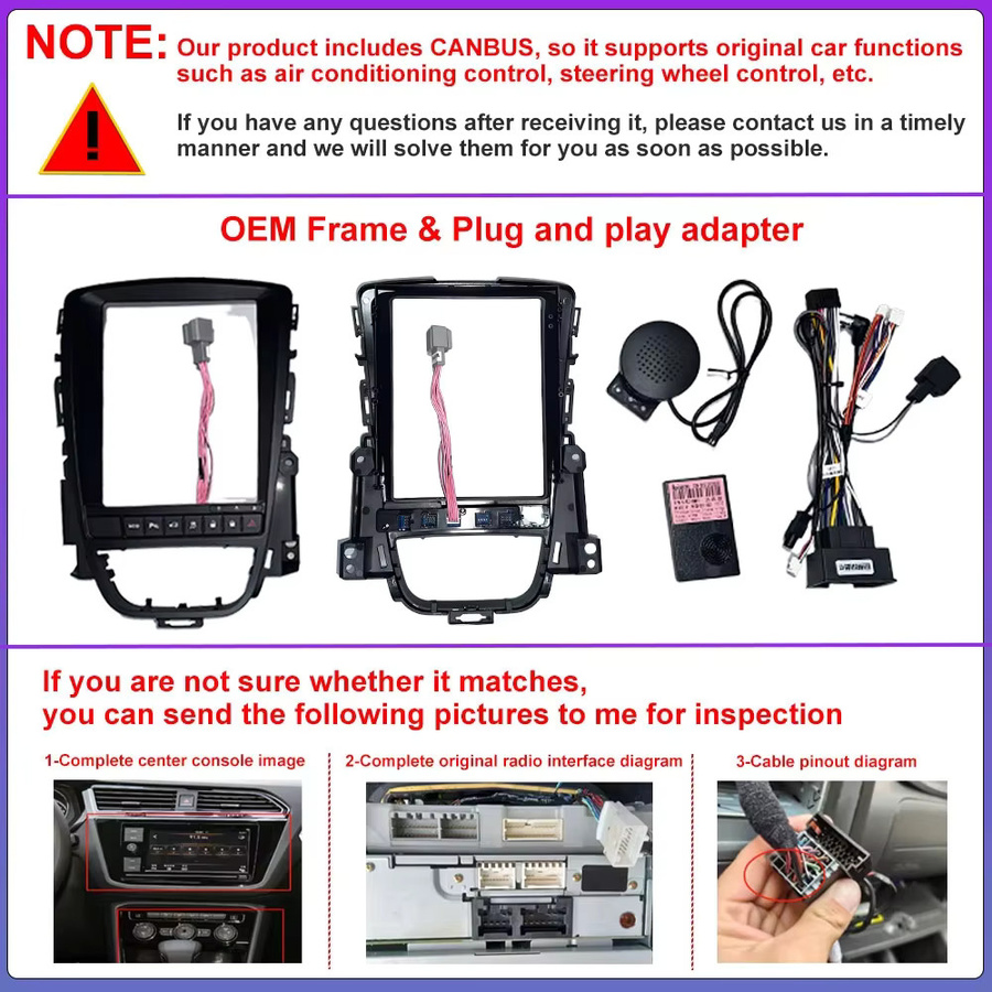 FengShiDa Android 16 Multimedia-Player mit Carplay, Navigation, GPS und WiFi für Opel Astra J, Vauxhall und Buick Verano (2009-2015), Schwarz - Bild 5