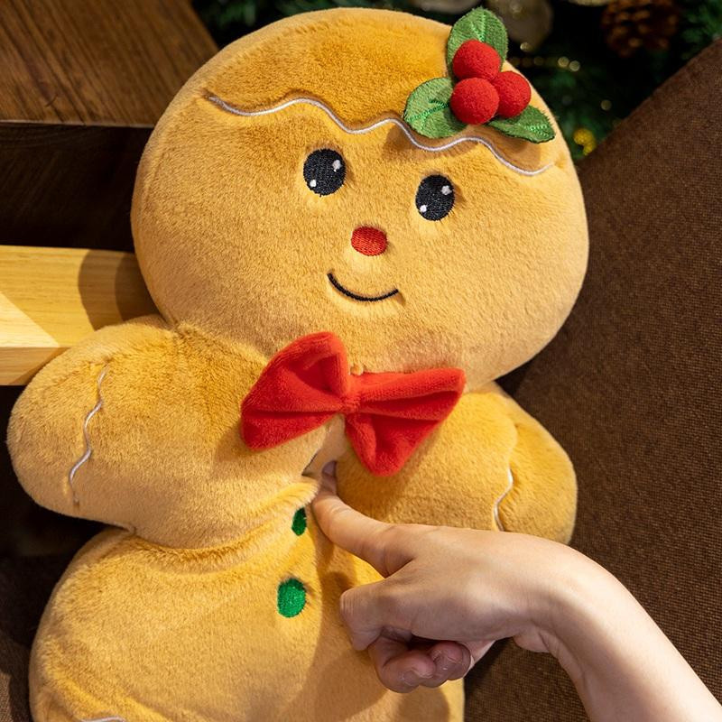 Süßer Mu Cheng Schneemann Lebkuchenmann Plüschtier Kissen 35cm - Bild 3