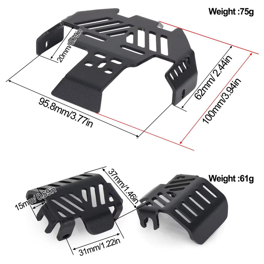 Traxxas Metall-Chassis-Schutzplatte, 3-teiliges Set, Zubehör - Bild 2