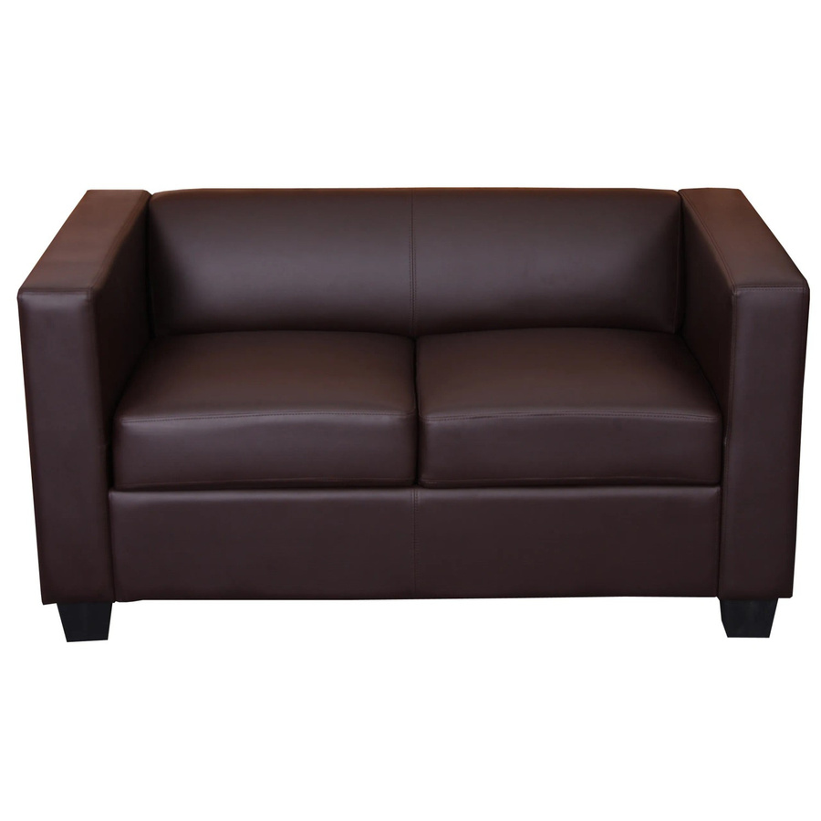 MCW 2er Sofa Lille in Braun aus Kunstleder im modernen Lounge-Stil - Bild 3