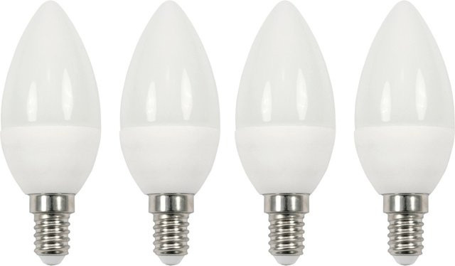 Mömax LED-Leuchtmittel Kerzenform E14 Warmweiß 5,5 Watt, 4 Stück - Bild 1