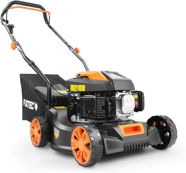 FUXTEC Benzin Rasenmäher FX-RM4180 in Schwarz-Orange mit 40 cm Schnittbreite und 45 l Fangkorb - Bild 1