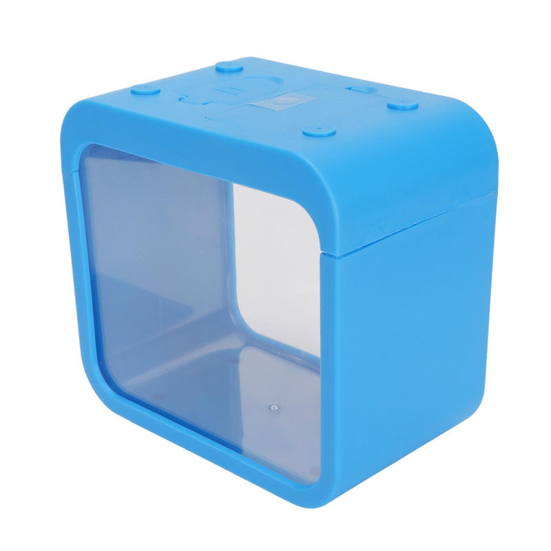 TOMTOP JMS Mini-Aquarium mit LED-Licht und Aquaponic-System, transparent und blau, Kunststoff, B/T/H: 12,5 x 8 x 6 cm - Bild 2