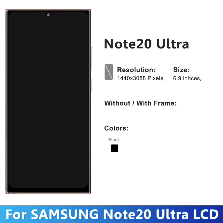 Samsung OLED Display mit Rahmen für Note 20 Ultra 5G in Gold - Bild 3