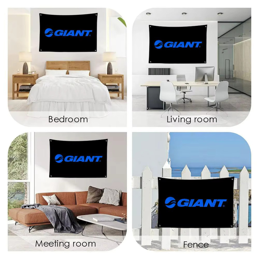 G-Giant Fahrrad-Logo Wandbehang Schwarz als dekoratives Textil-Banner für Zuhause und Outdoor - Bild 4