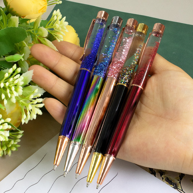 Quicksand Glitzer-Gelstift in Gelb und Multicolour mit Tintennachfüllung für Kinder - Bild 1