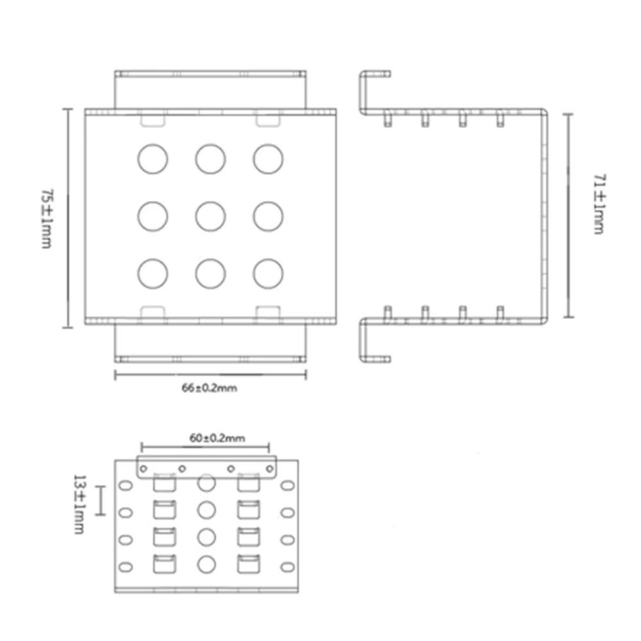 VODOOL 4-Bay SSD Festplatten-Caddy Gehäuse für 2,5-Zoll-auf-3,5-Zoll-Festplatten, interner Montagehalter, Schwarz - Bild 4