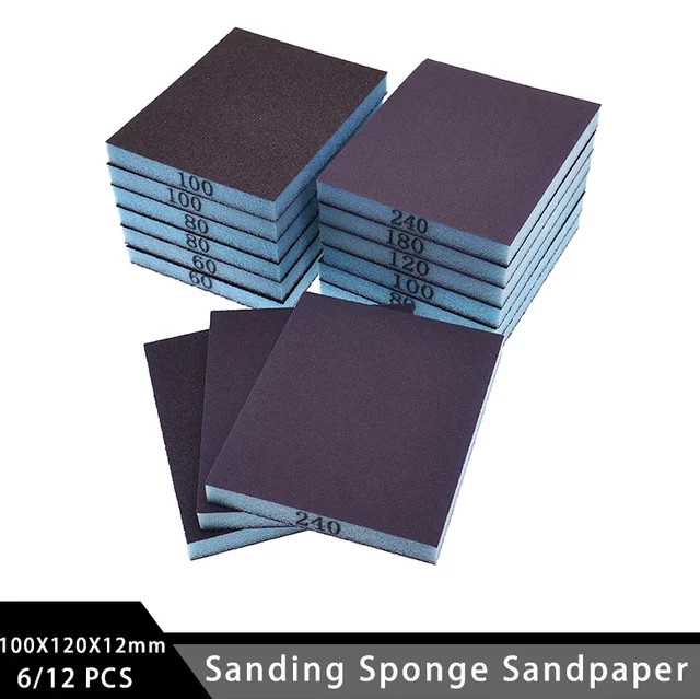 Vibratite Schleifschwamm-Set für Holz, Metall und Farbe, B/T/H: 120 x 100 x 12 mm - Bild 1