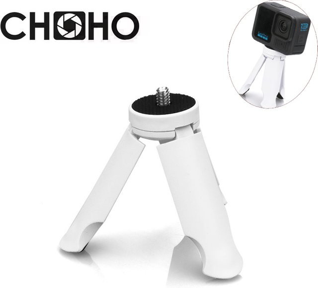 CHOHO Mini Stativ und tragbarer Selfie Stick in Weiß für Kamera, Handy, GoPro und DJI Insta 360 - Bild 1