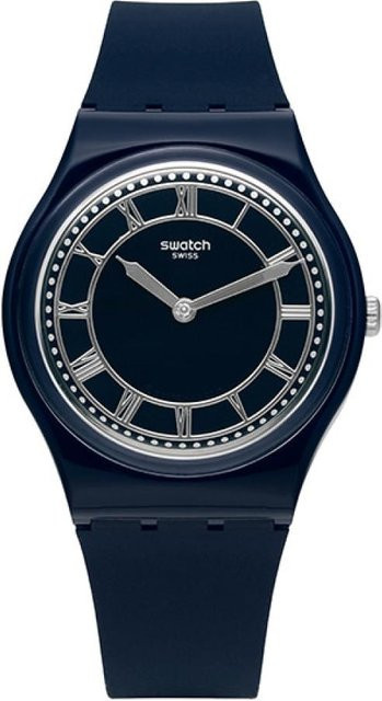 Swatch Armbanduhr, Analoguhr, Kunststoff, Blau, Schwarz, Unisex - Bild 1