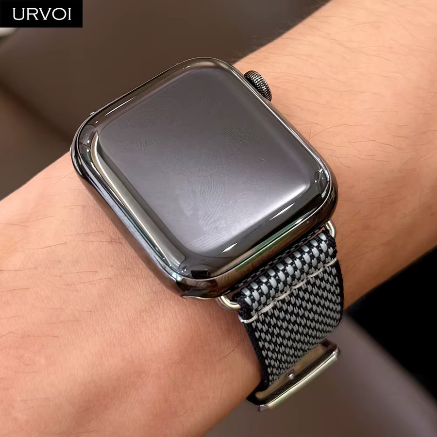 URVOI Uhrenarmband Canvas, Kariert, Unisex, 46 mm - Bild 2