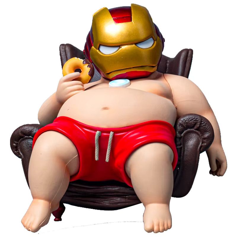 Marvel Iron Man Chubby Actionfigur als buntes Desktop-Ornament und Sammlerstück - Bild 3
