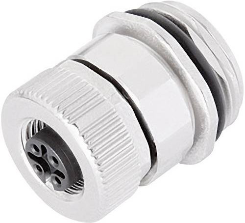 Binder 99-0432-500-04 Rundstecker Buchse Serie 713 Einbau Silber - Bild 1