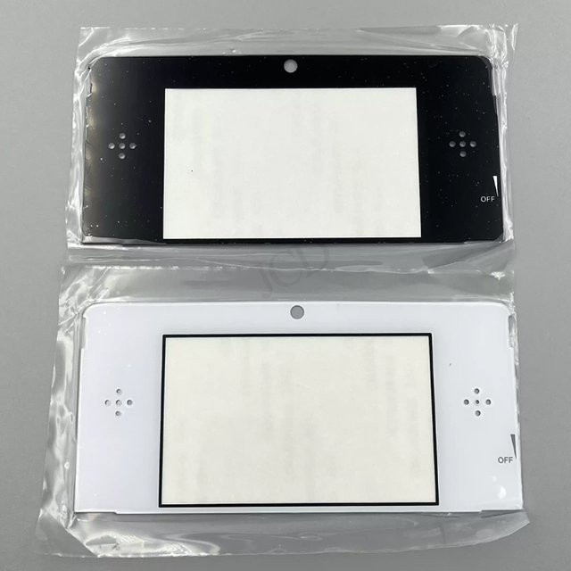 JCD Ersatz-LCD-Abdeckung für Retro-Handheld-Spielkonsole mit Kunststofflinse und starkem Klebstoff in Schwarz - Bild 1