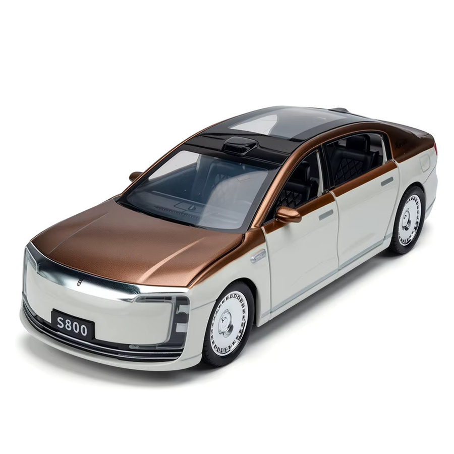KaKBeir S800 Legierungsauto-Modell, 1:32, Metall, Weiß, Bunt / Mehrfarbig - Bild 2