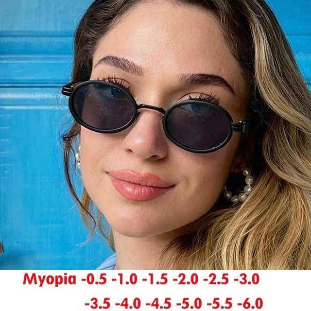 OLOEY Sonnenbrille, oval, Vollrand, Metall, schwarz, Damen - Bild 1