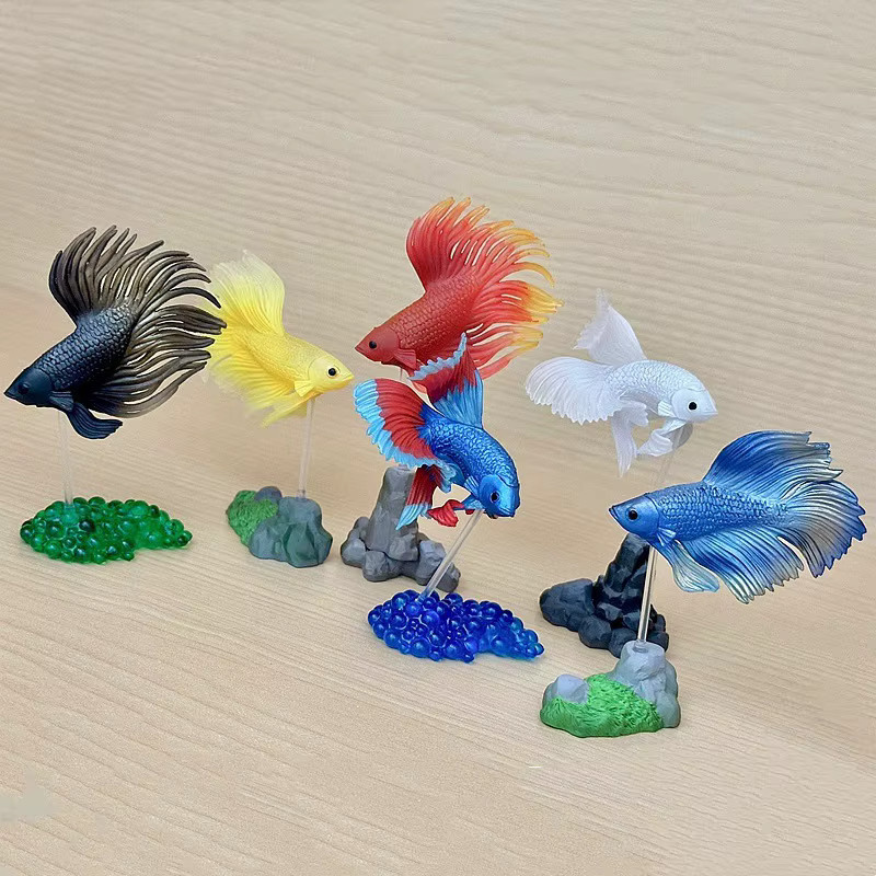 Simulierte Kampf Fisch Modell, Tropische Fische Figur, Bunt / Mehrfarbig - Bild 3