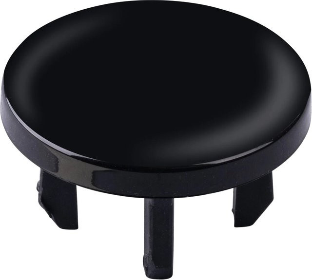 Fackelmann Waschbecken-Rosette zum Stecken aus Kunststoff, Schwarz, Durchmesser: 25 mm - Bild 1