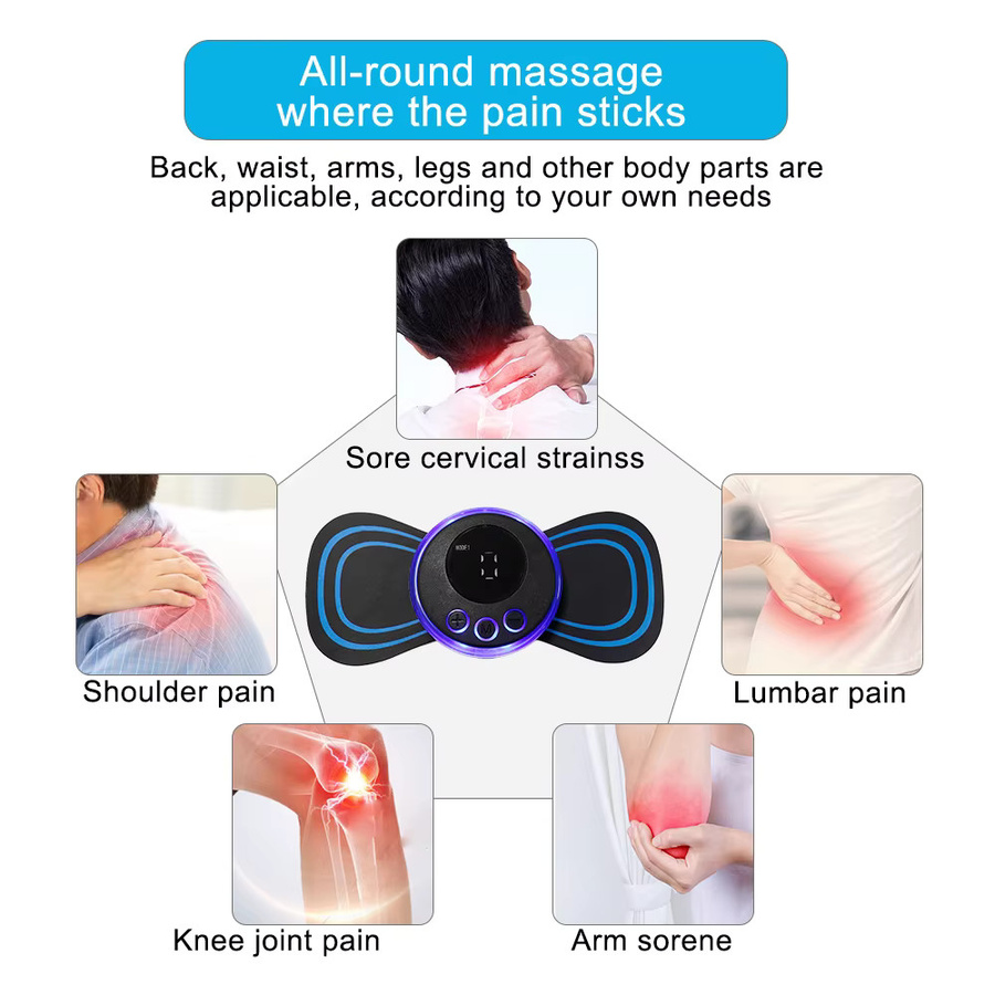 Raiuleko Elektrisches Nackenmassagegerät, TENS, Wiederaufladbar - Bild 4