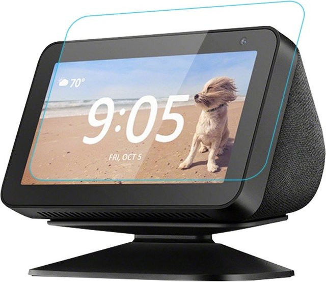 Displayschutzfolie aus gehärtetem Glas für Amazon Echo Show 5, 8 und 10, transparent, HD klar und kratzfest - Bild 1