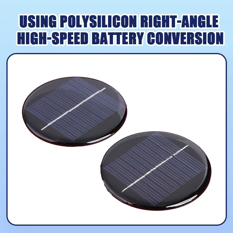 Polykristallines Silizium Solarpanel rund in Blau, 6V 2W 70mA, Durchmesser: 80 mm - Bild 3