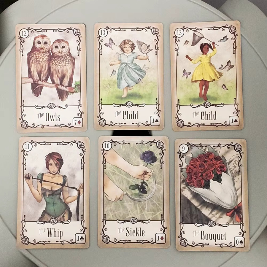 Under The Roses Lenormand Deck, Petit Lenormand Deck, 40 Karten - Bild 3