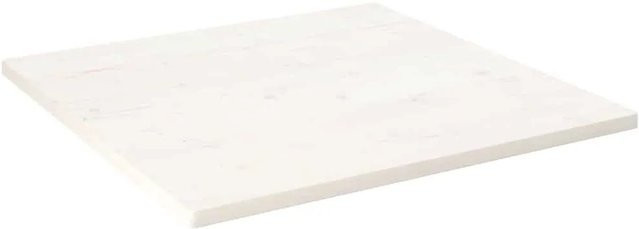 vidaXL Tischplatte aus Massivholz Kiefer in Weiß, Quadratisch, B/T/H: 90 x 90 x 2,5 cm - Bild 1