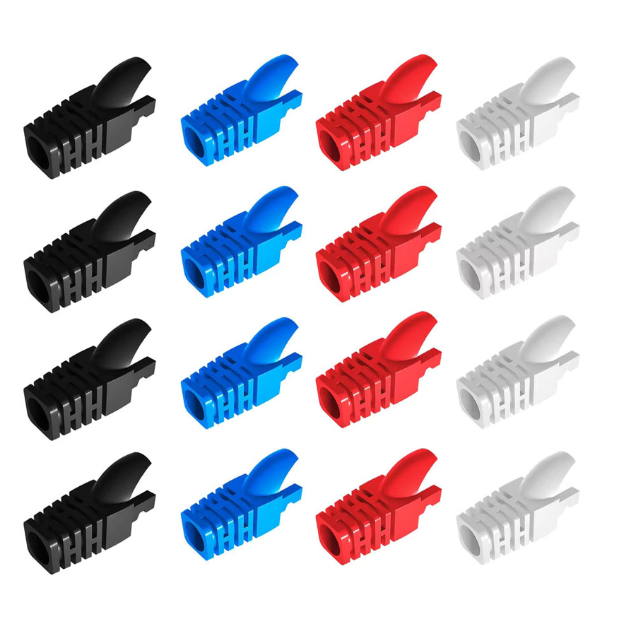 Ninth World 100 Stück RJ45 Zugentlastungsmanschetten für Cat5 und Cat6 in Multicolor - Bild 5