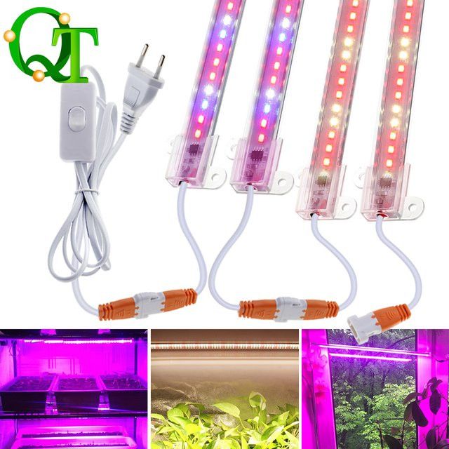GRAXGROW Vollspektrum-LED-Wachstumslicht mit 75 LEDs als Lichtleiste für hydroponische Pflanzen und Gewächshausblüten, Länge: 50 cm - Bild 1