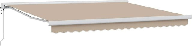 vidaXL Einziehbare Markise Beige B: 400 cm, T: 300 cm aus Polyester und Metall - Bild 1