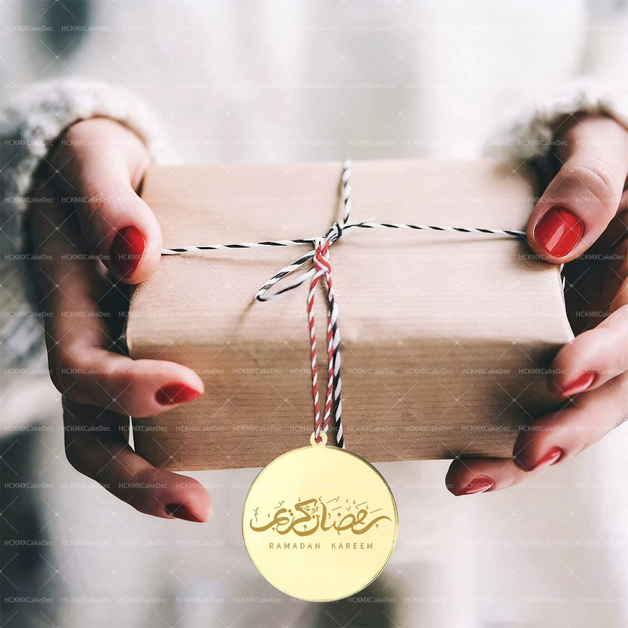 Goldene Acryl Geschenkverpackungskarten für Eid Mubarak und Ramadan Kareem Party Zubehör - Bild 2