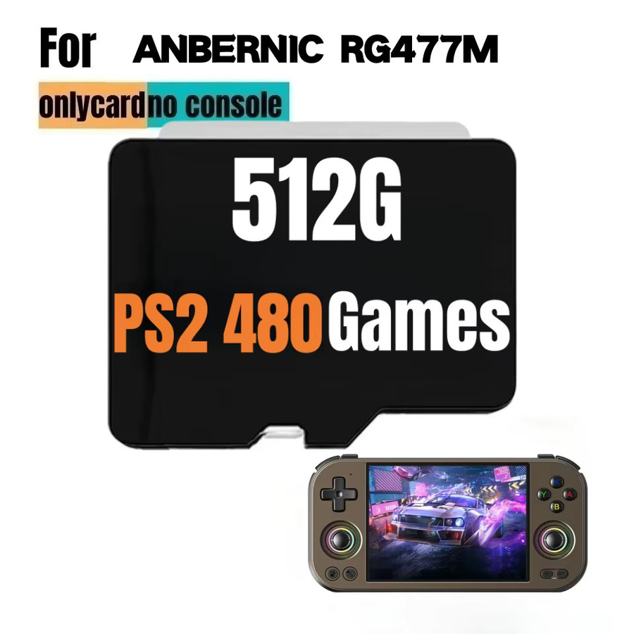Anbernic RG477M Speicherkarte mit vorinstallierten Retro-Spielen, 64 GB, Schwarz - Bild 2