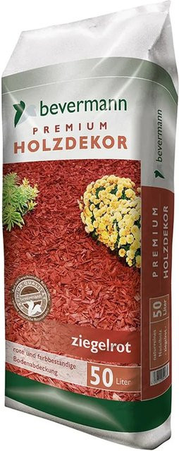 Bevermann Holzdekor Rot aus Nadelholz für Garten, Pflanzflächen und Staudenbeete - Bild 1