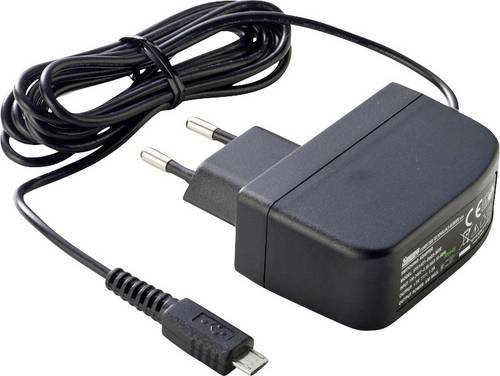 Dehner Elektronik SYS 1638-0605-W2E micro USB Steckernetzteil, Schwarz, 5 V/DC 1.2A, 6W, stabilisiert - Bild 1