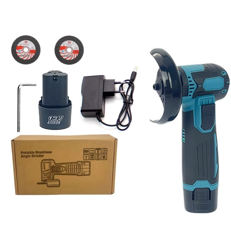 Podofo Mini-Winkelschleifer bürstenlos kabellos 12V 19500RPM mit Akku und Ladegerät für Metall Holz und Fliesen - Bild 6