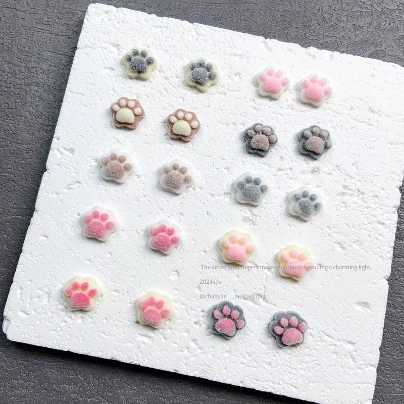 Rhstoe Nagelcharms Bunte Bärenpfoten, 20 Stück, Harz-Nagelkunst-Zubehör - Bild 2