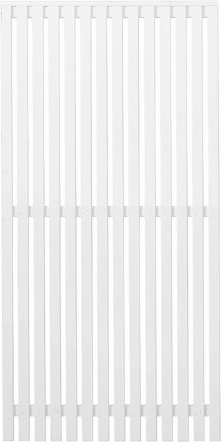 Plus Sichtschutzzaun Sendai aus Nadelholz in Weiß, B/H: 90 x 180 cm - Bild 1