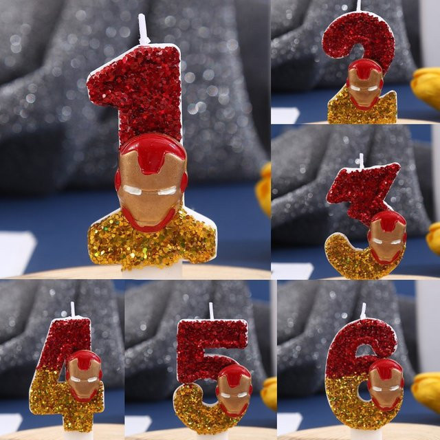 Hasbro Marvel Iron Man Digitale Kerzen Kuchendekoration für Kindergeburtstage in Multicolour - Bild 1