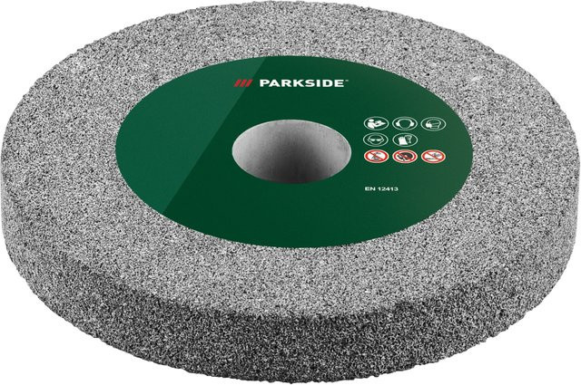 Parkside Standbandschleifer Zubehör Schleifscheibe für Holz und Metall, Grau - Bild 1