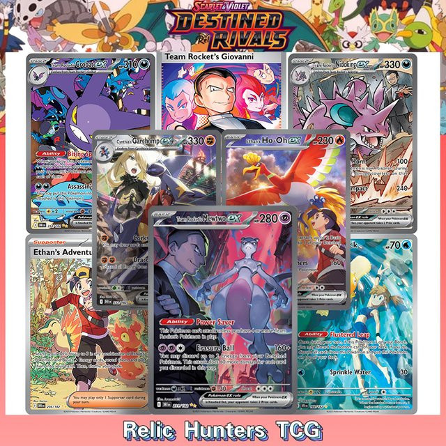 Pokémon Team Rocket Series Cards Destined Rivals The Glory of Team SV10 Mewtwo Giovanni Crobat Replica Proxy Game Collection Card - Bild 1
