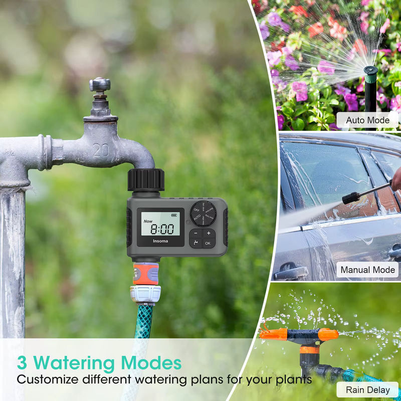 Insoma Automatischer Wassertimer mit LCD-Display und IPX7 Wasserdichtigkeit für ein intelligentes Bewässerungssystem im Garten - Bild 3