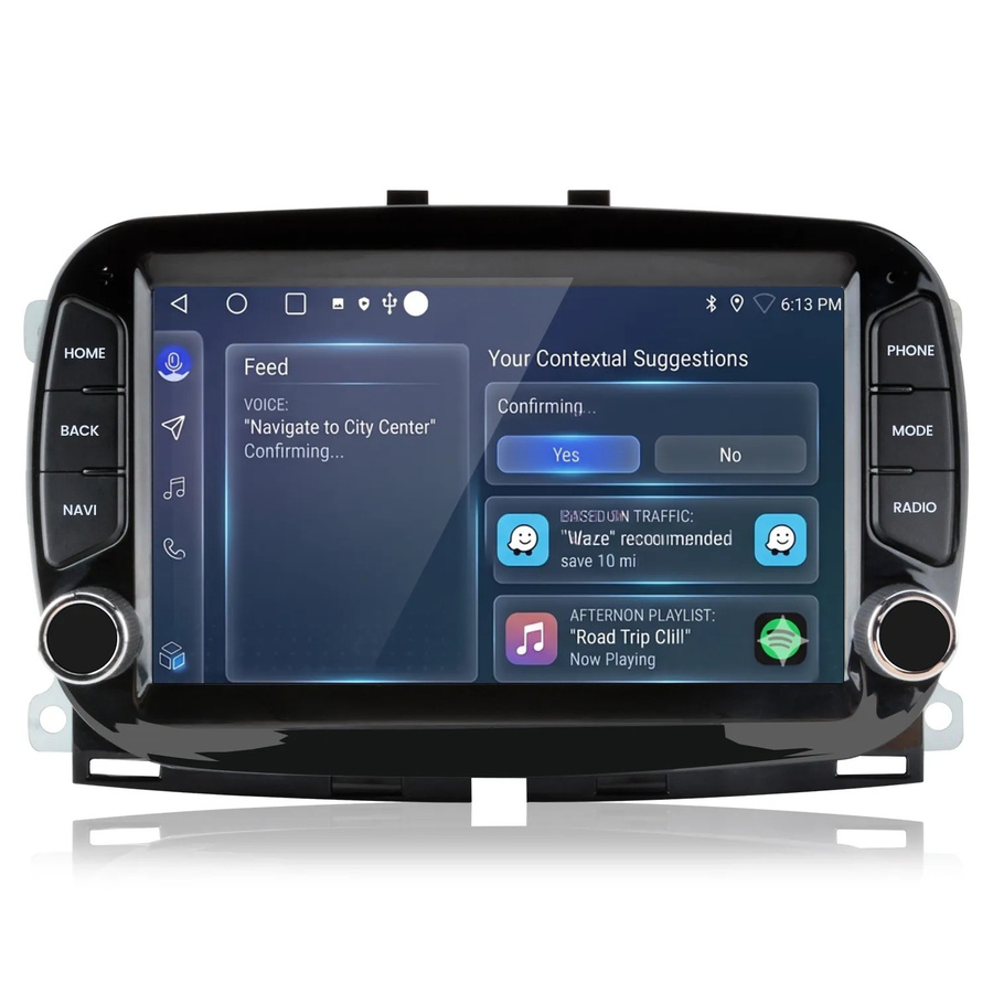 Junsun 7 Zoll Autoradio für Ford und Fiat 500 mit Bluetooth und GPS in Schwarz - Bild 2